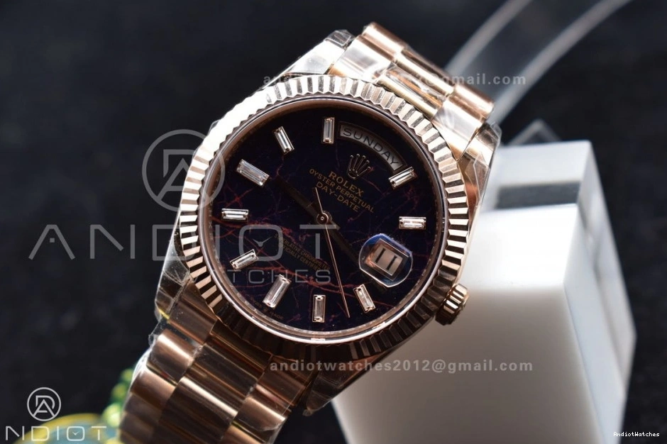 Dial DayDate Bracelet Crystal Markers A TWF Meteorite President RG 402 SmartChoice Steel 40 on 316L 0422